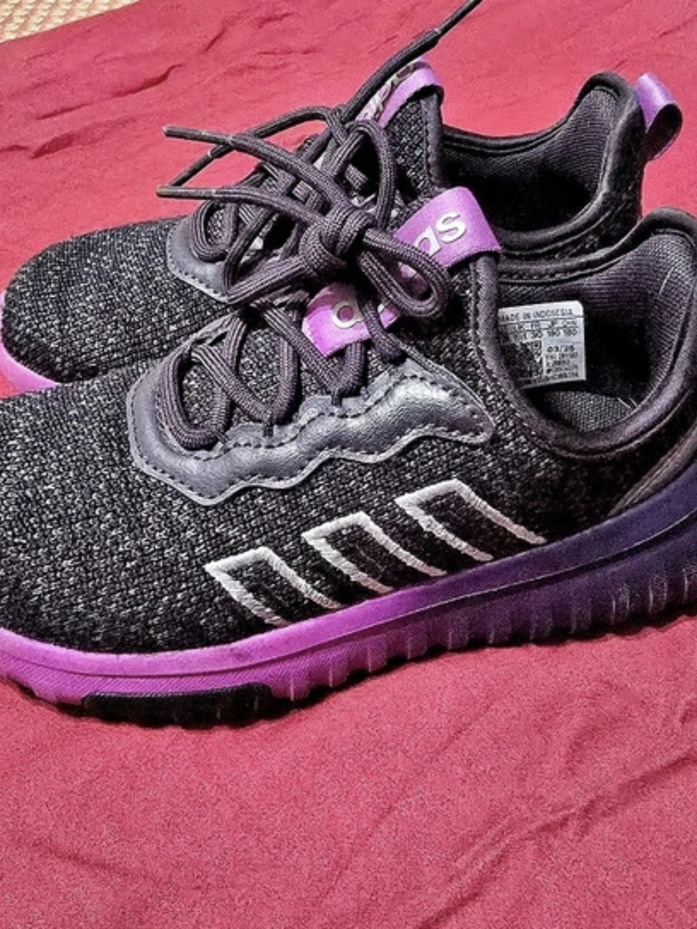 Adidas X1S5 Kids Athletic Shoes Black Purple US 12K